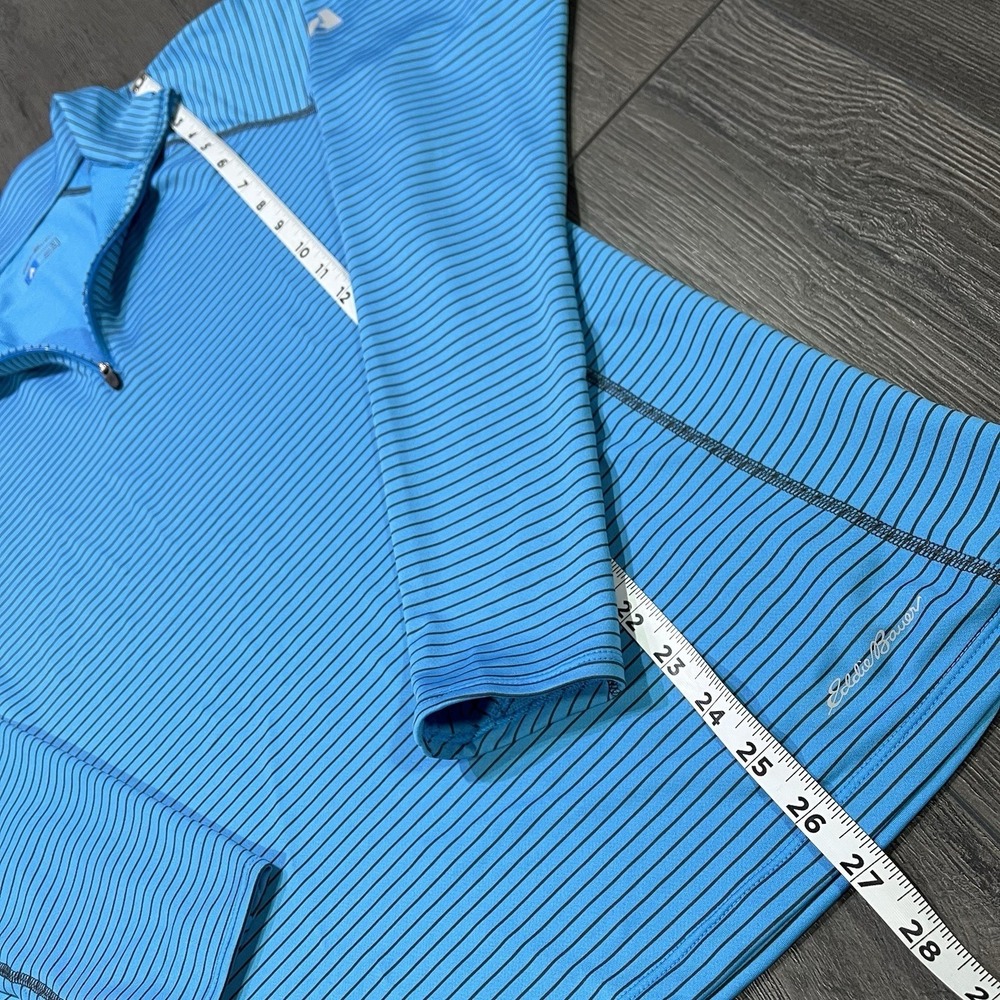 Eddie Bauer First Ascent Free Heat Pro 1/4 Zip Blue Stripe Womens XL Long Sleeve - Picture 5 of 8